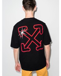 T-shirt à col rond noir Off-White