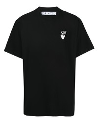 T-shirt à col rond noir Off-White