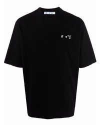 T-shirt à col rond noir Off-White