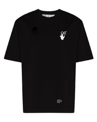 T-shirt à col rond noir Off-White