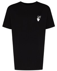 T-shirt à col rond noir Off-White