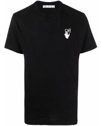 T-shirt à col rond noir Off-White