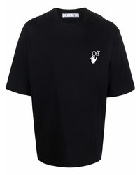 T-shirt à col rond noir Off-White