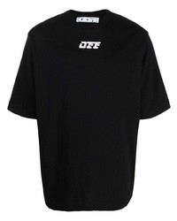 T-shirt à col rond noir Off-White