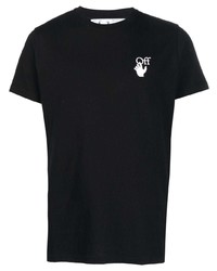 T-shirt à col rond noir Off-White