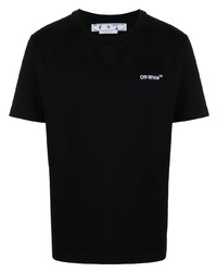 T-shirt à col rond noir Off-White