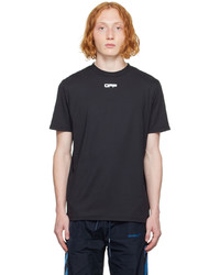 T-shirt à col rond noir Off-White