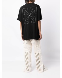 T-shirt à col rond noir Off-White