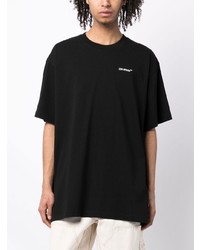 T-shirt à col rond noir Off-White