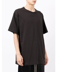 T-shirt à col rond noir Yohji Yamamoto