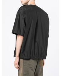 T-shirt à col rond noir Sacai