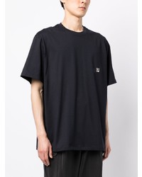 T-shirt à col rond noir Wooyoungmi
