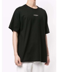 T-shirt à col rond noir Wooyoungmi