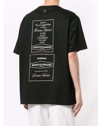 T-shirt à col rond noir Wooyoungmi