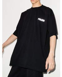 T-shirt à col rond noir Vetements