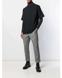 T-shirt à col rond noir Bottega Veneta