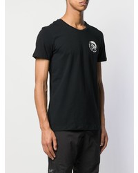 T-shirt à col rond noir Diesel