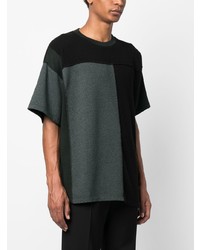 T-shirt à col rond noir MM6 MAISON MARGIELA