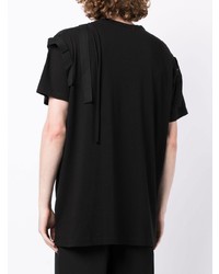 T-shirt à col rond noir Yohji Yamamoto