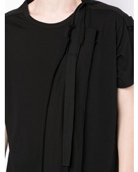 T-shirt à col rond noir Yohji Yamamoto