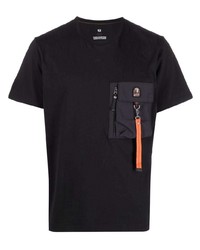 T-shirt à col rond noir Parajumpers