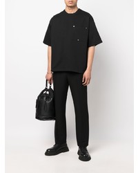 T-shirt à col rond noir Bottega Veneta