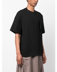 T-shirt à col rond noir Jil Sander