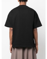 T-shirt à col rond noir Jil Sander