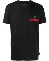 T-shirt à col rond noir Philipp Plein