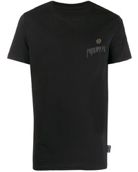 T-shirt à col rond noir Philipp Plein