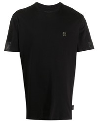 T-shirt à col rond noir Philipp Plein