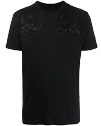 T-shirt à col rond noir Philipp Plein