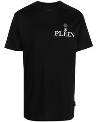 T-shirt à col rond noir Philipp Plein