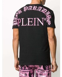 T-shirt à col rond noir Philipp Plein