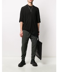 T-shirt à col rond noir Rick Owens DRKSHDW