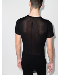 T-shirt à col rond noir Rick Owens