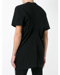 T-shirt à col rond noir Moohong