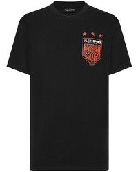 T-shirt à col rond noir Plein Sport