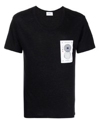 T-shirt à col rond noir Ports V