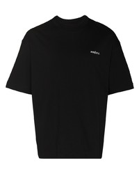 T-shirt à col rond noir Prevu