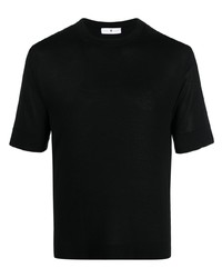T-shirt à col rond noir PT TORINO