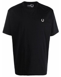 T-shirt à col rond noir Raf Simons X Fred Perry