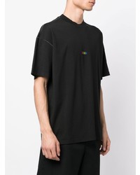 T-shirt à col rond noir MSGM