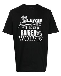 T-shirt à col rond noir Raised By Wolves