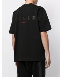 T-shirt à col rond noir Solid Homme