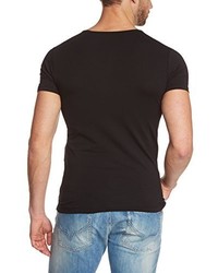 T-shirt à col rond noir Redbridge