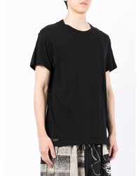 T-shirt à col rond noir Yohji Yamamoto