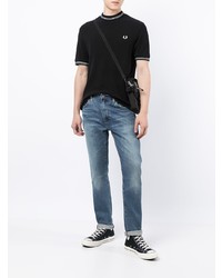 T-shirt à col rond noir Fred Perry