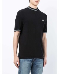 T-shirt à col rond noir Fred Perry