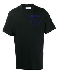 T-shirt à col rond noir Riccardo Comi